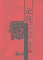 是我  一个书法主义者的无言之诗 封面