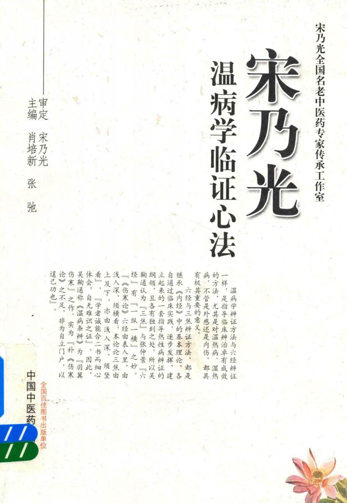 宋乃光温病学临证心法 封面