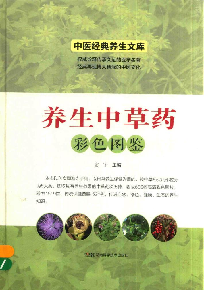 中医经典养生文库  养生中草药彩色图鉴  彩图版 封面