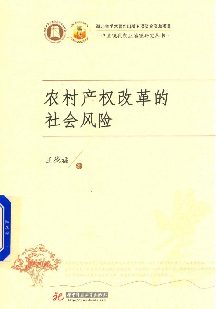 农村产权改革的社会风险 封面