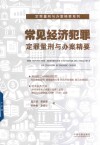 定罪量刑与办案精要系列  常见经济犯罪定罪量刑与办案精要 封面