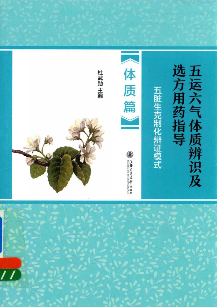 五运六气体质辨识及选方用药指导  五脏生克制化辨证模式  体质篇 封面