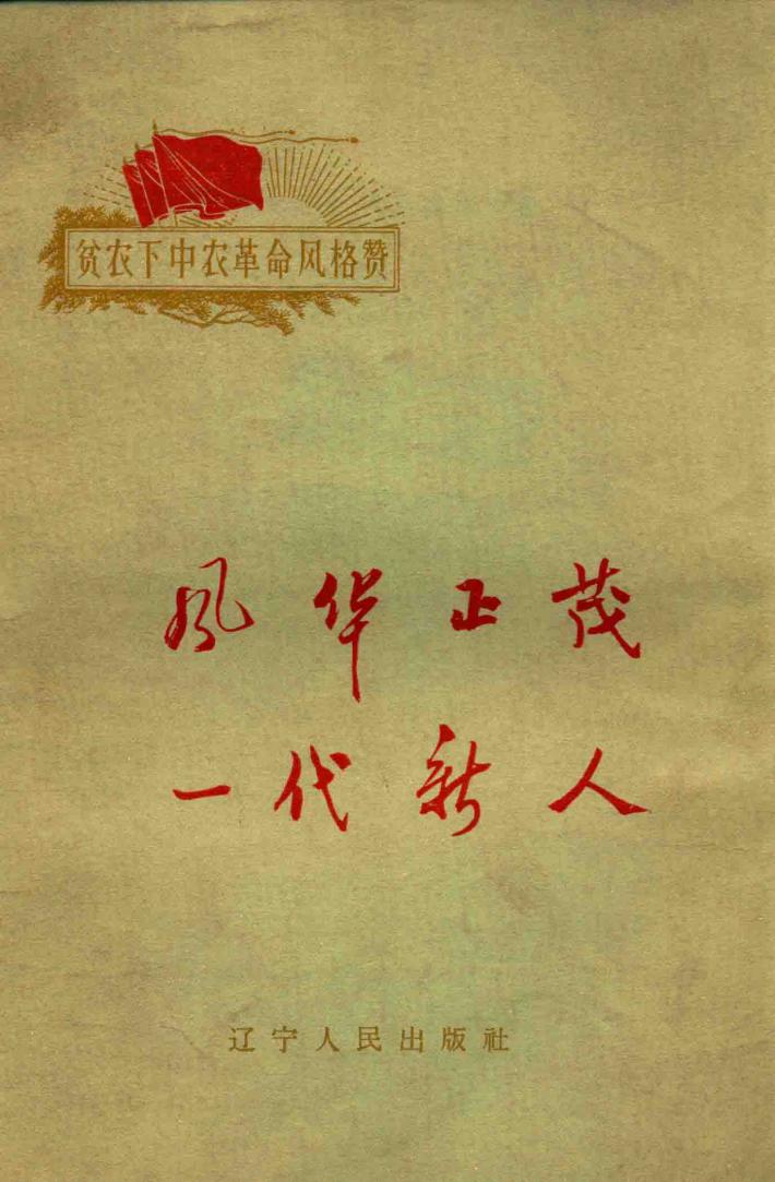 贫农下中农革命风格赞  风华正茂一代新人 封面