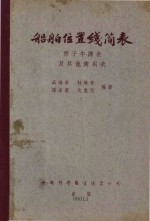 船舶位置线简表 傍子午线及其他常用表 封面