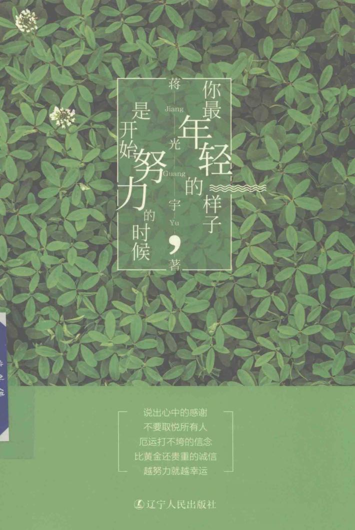 你最年轻的样子，是开始努力的时候 封面