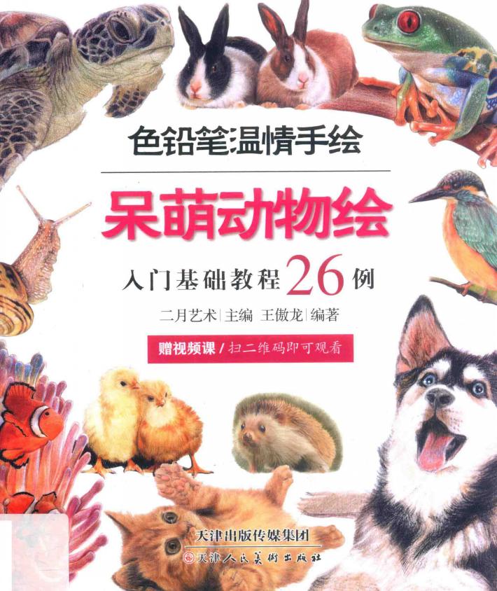 色铅笔温情手绘  呆萌动物绘  入门基础教程26例 封面
