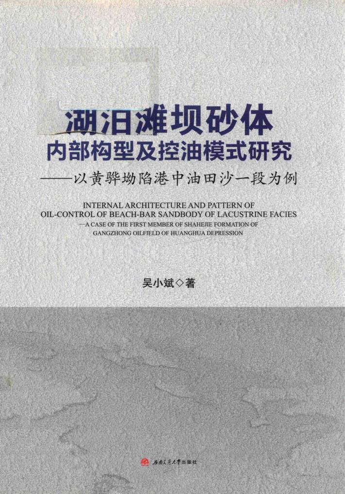 湖泊滩坝砂体内部构型及控油模式研究 以黄骅坳陷港中油田沙一段为例 封面