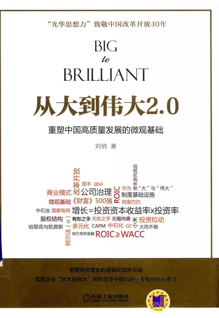 从大到伟大2.0  重塑中国高质量发展的微观基础 封面