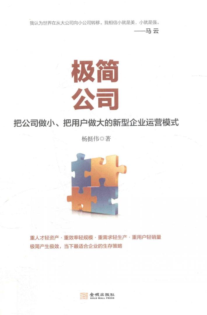 极简公司  把公司做小  把用户做大的新型企业运营模式 封面