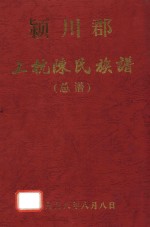 颍川郡上杭陈氏族谱  总谱 封面