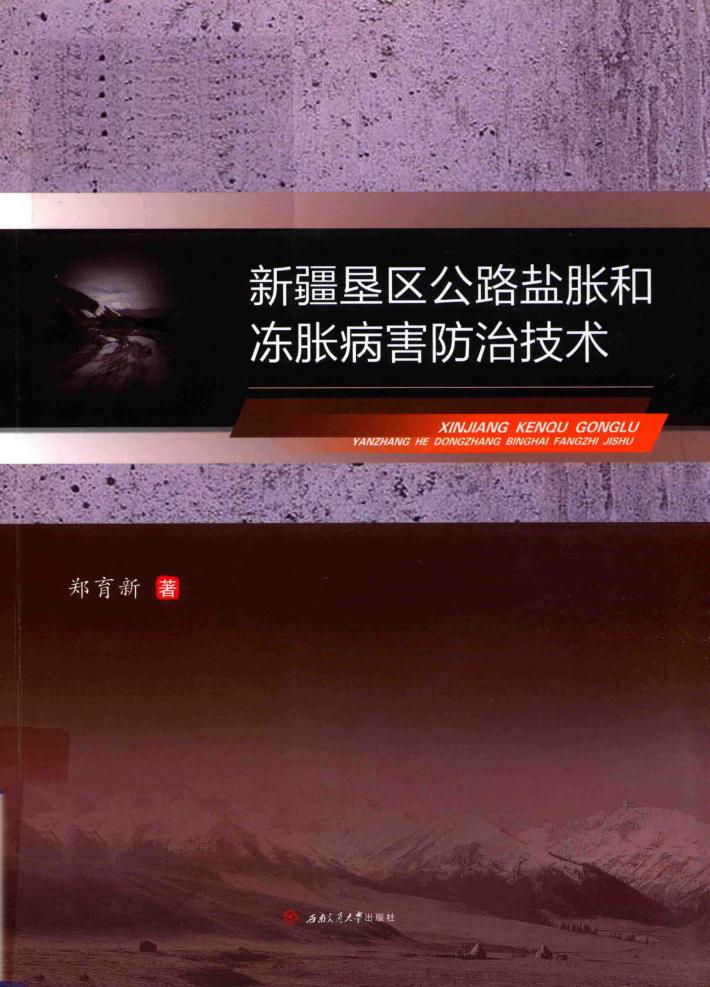 新疆垦区公路盐胀和冻胀病害防治技术 封面