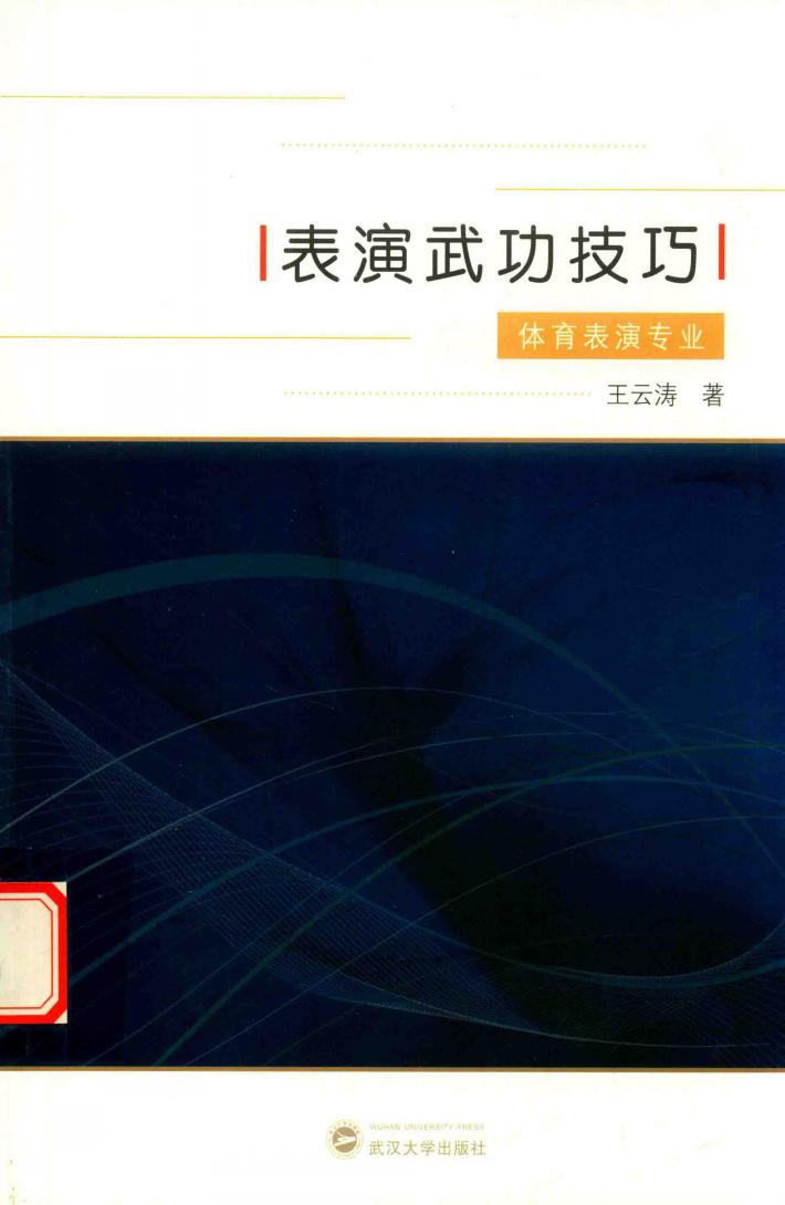 表演武功技巧  体育表演专业 封面