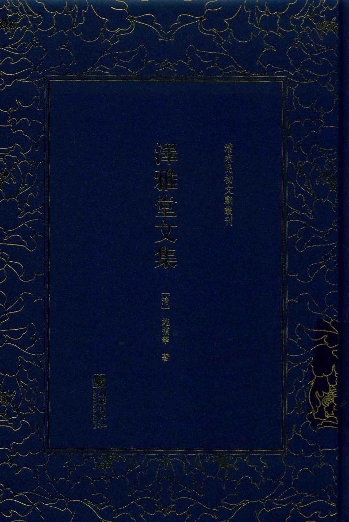 清末民初文献丛刊  泽雅堂文集 封面