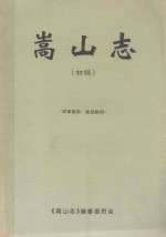 嵩山志  初稿 电子书封面