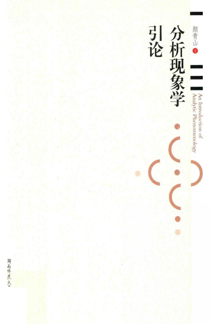 分析现象学引论 封面