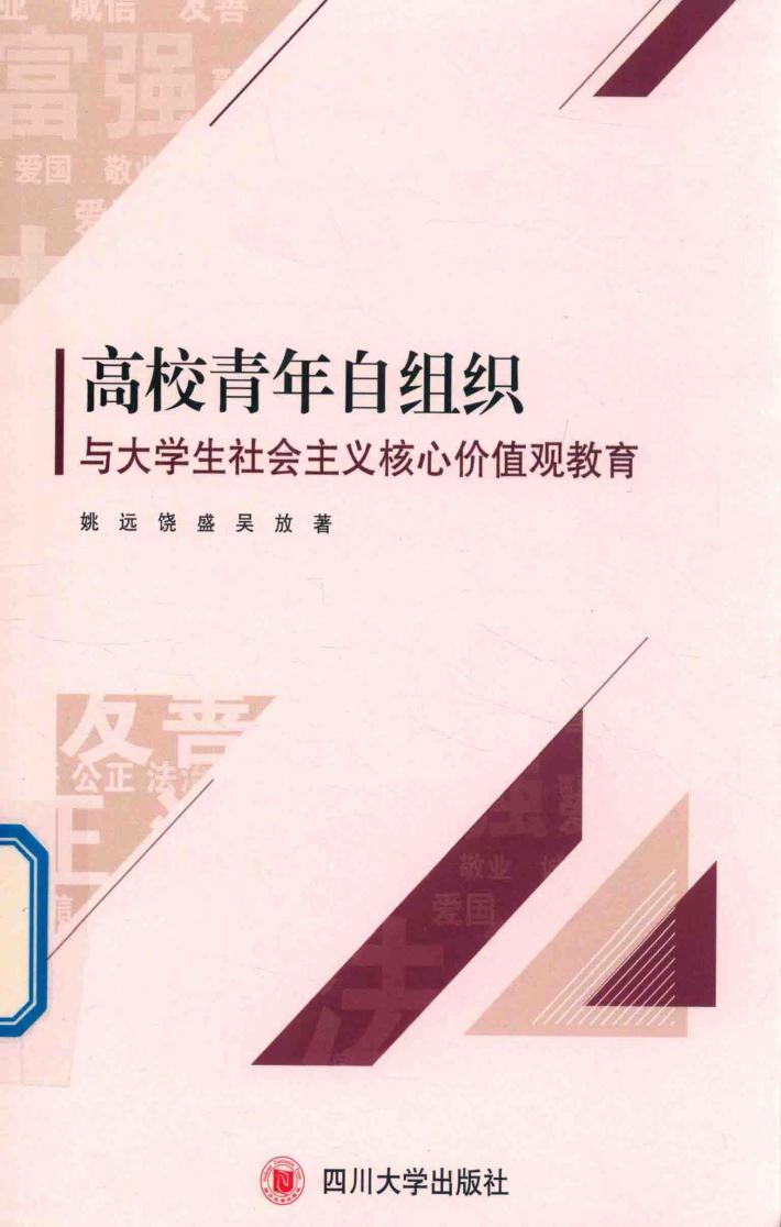 高校青年自组织与大学生社会主义核心价值观教育 封面