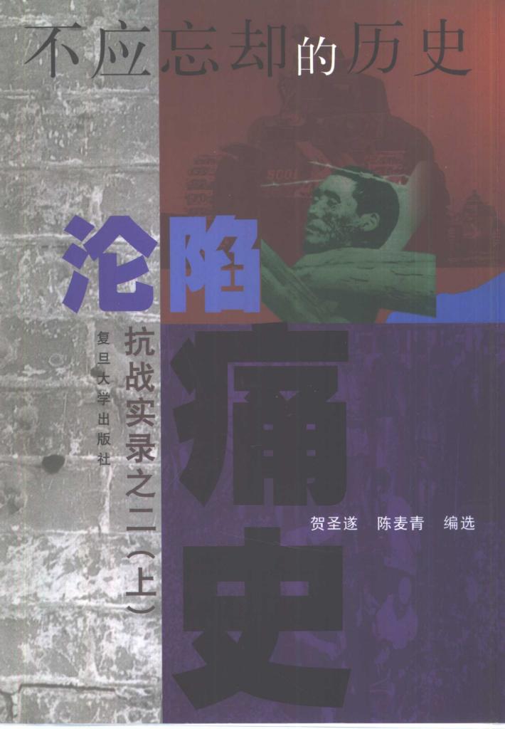 不应忘却的历史  抗战实录之二  沦陷痛史  下 封面