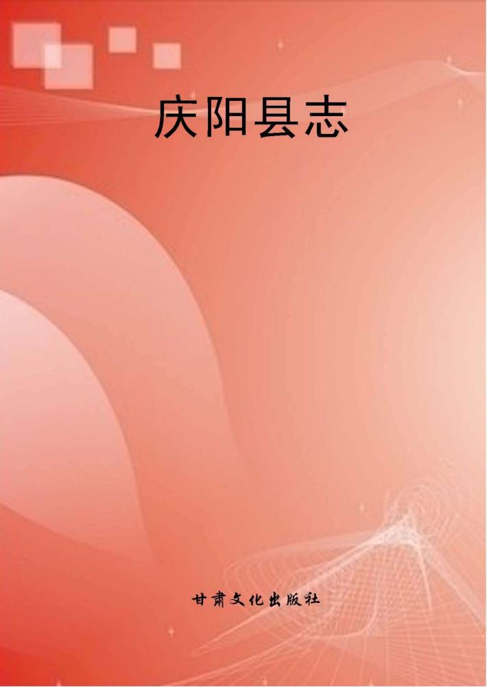 庆阳县志 封面