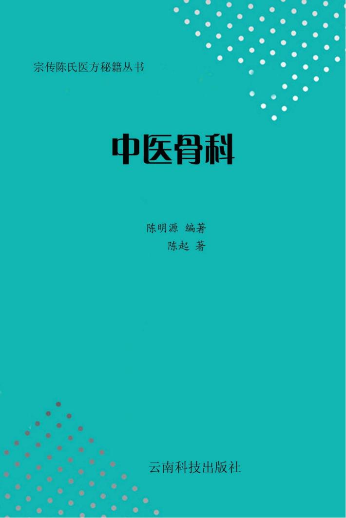 宗传陈氏医方秘籍丛书 中医骨科 封面