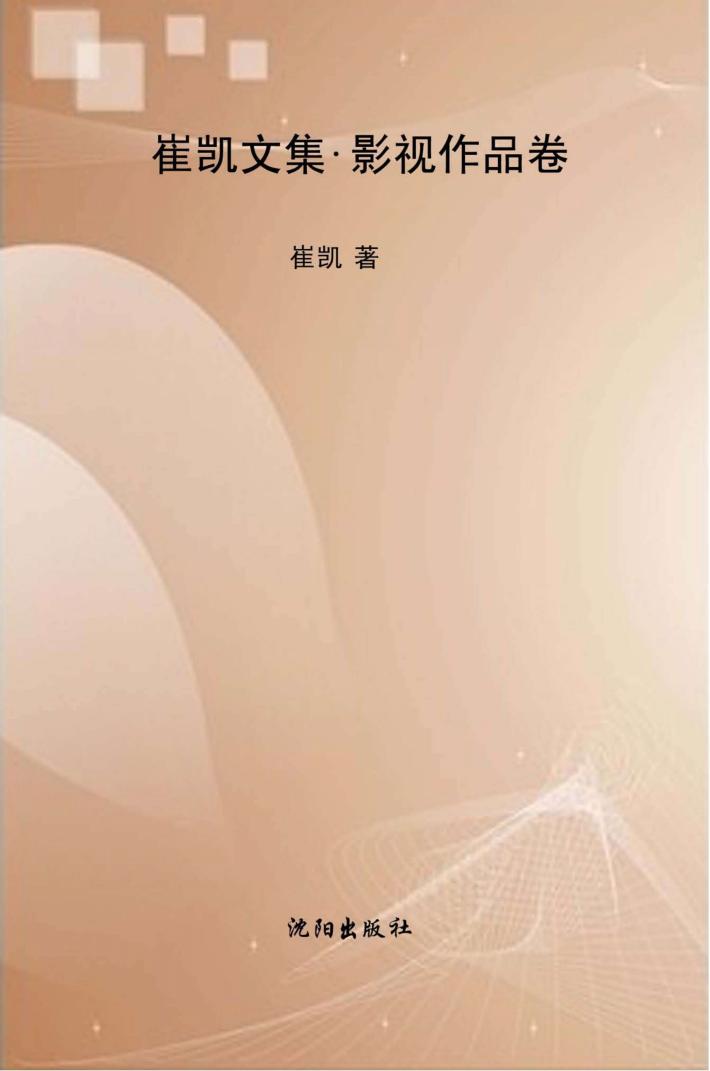 崔凯文集  影视作品卷 封面