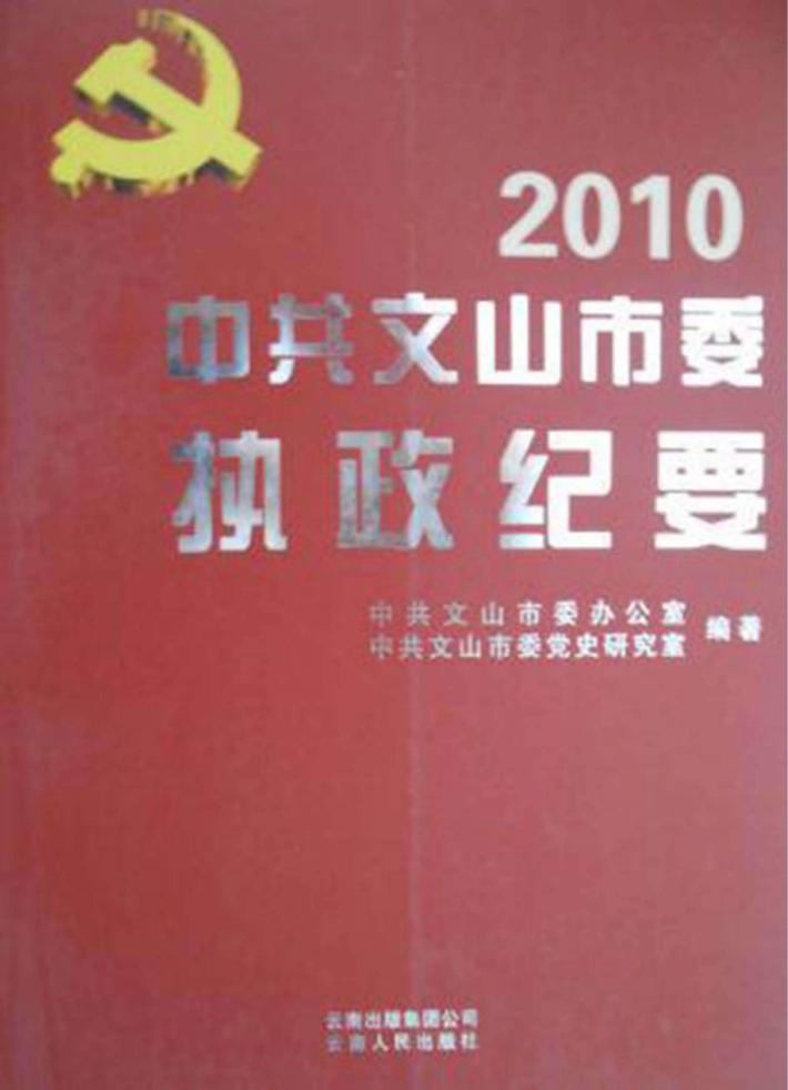 中共文山市委执政纪要 2010 封面