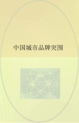 中国城市品牌突围 兼论以人为本的城市品牌观 封面