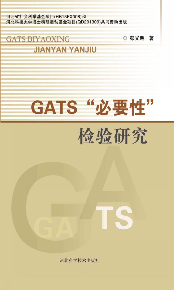 GATS“必要性”检验研究 封面