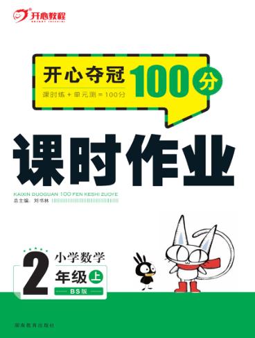 开心夺冠100分  课时作业  小学数学  二年级  上  BS版 封面