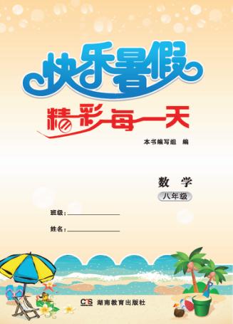 快乐暑假  精彩每一天  数学  八年级 封面