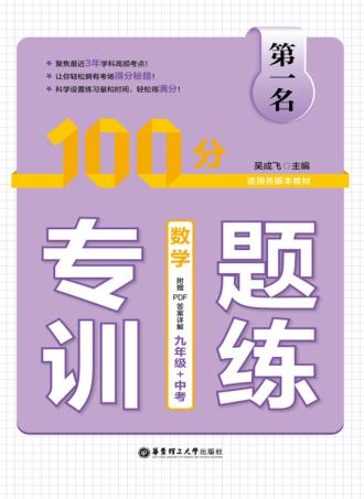 第一名·100分专题训练  数学  九年级+中考 封面