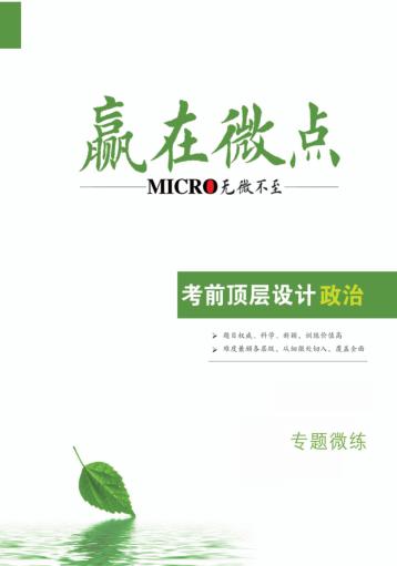 赢在微点  考前顶层设计  政治 封面