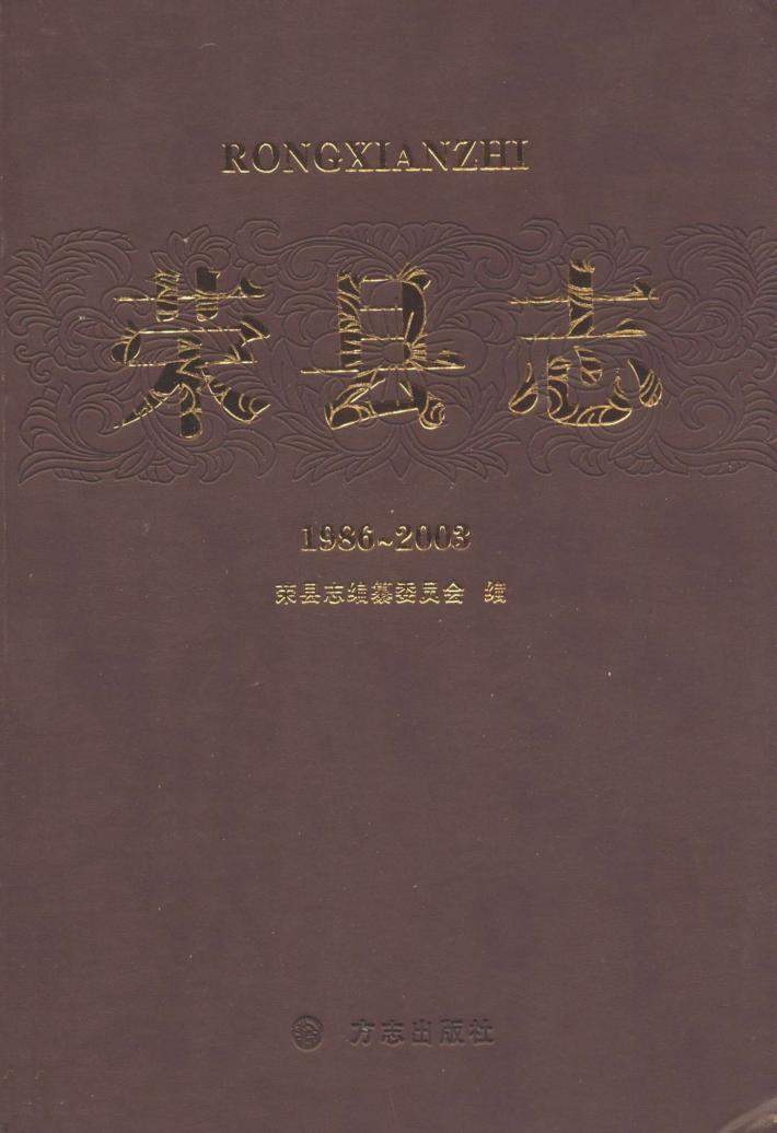 荣县志  1986-2003 封面