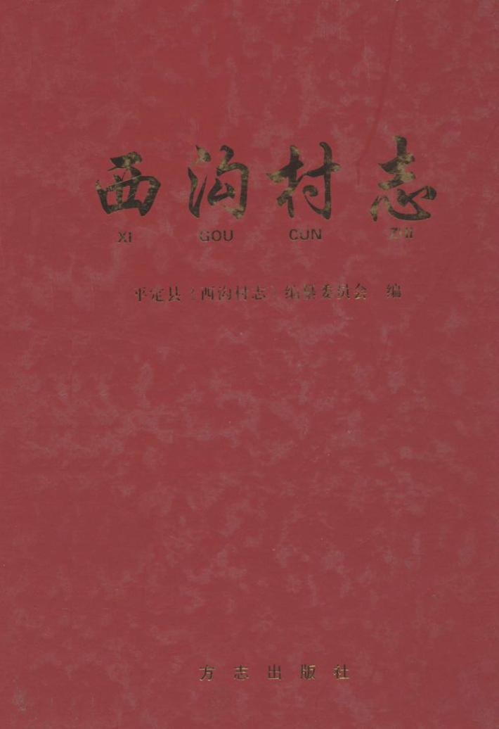 西沟村志 封面