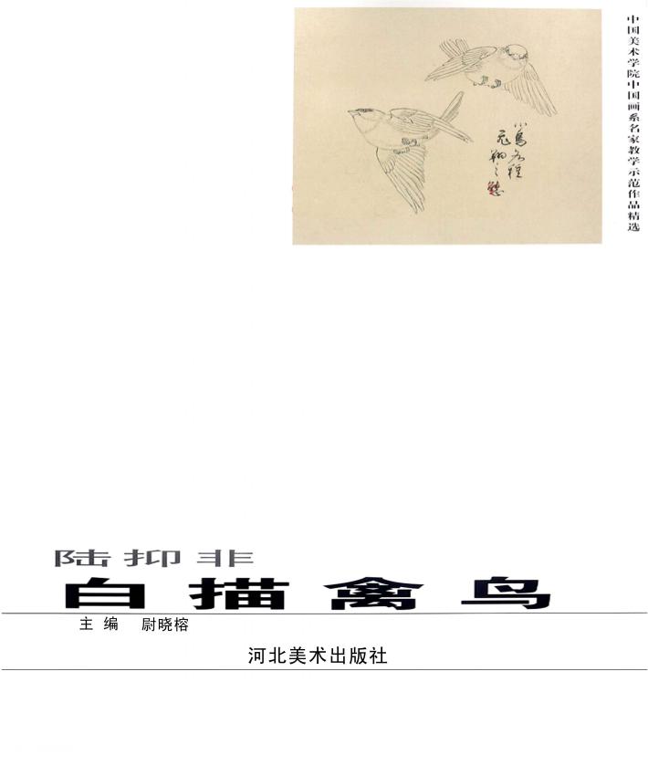 中国美术学院中国画系名家教学示范作品精选·陆抑非u3000白描禽鸟 封面