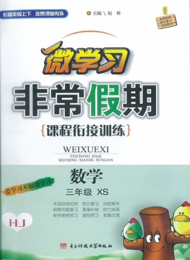 非常假期  三年级  数学 封面