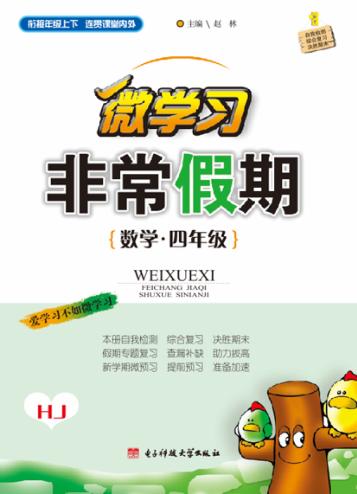 非常假期  四年级  数学 封面