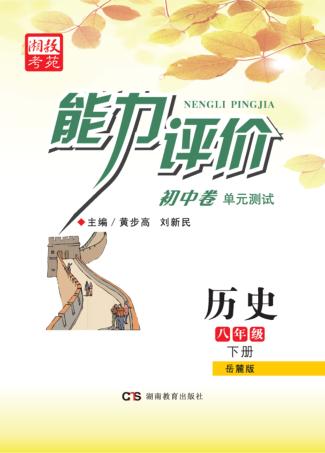 能力评价初中·历史  八年级  下  岳麓版 封面