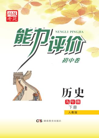 能力评价初中·历史  九年级  下  人教版 封面