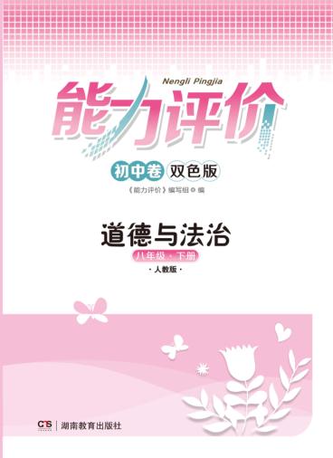 能力评价初中·道德与法治  八年级  下  人教版 封面