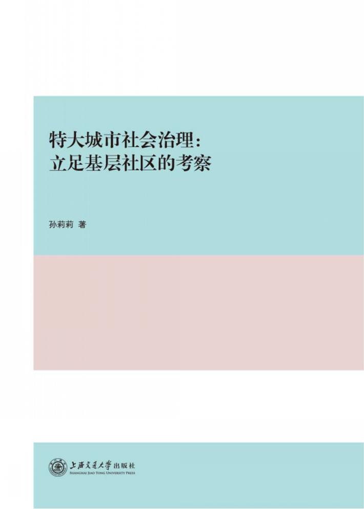 特大城市社会治理  立足基层社区的考察 封面