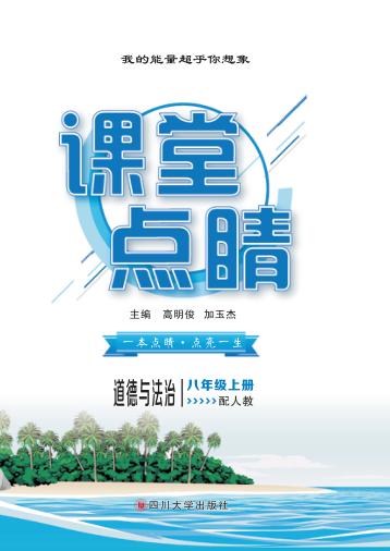 课堂点睛  道德与法治  八年  上  配人教 封面