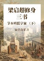 梁启超修身三书  节本明儒学案  下 封面