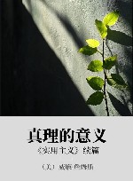 真理的意义  《实用主义》续篇 封面